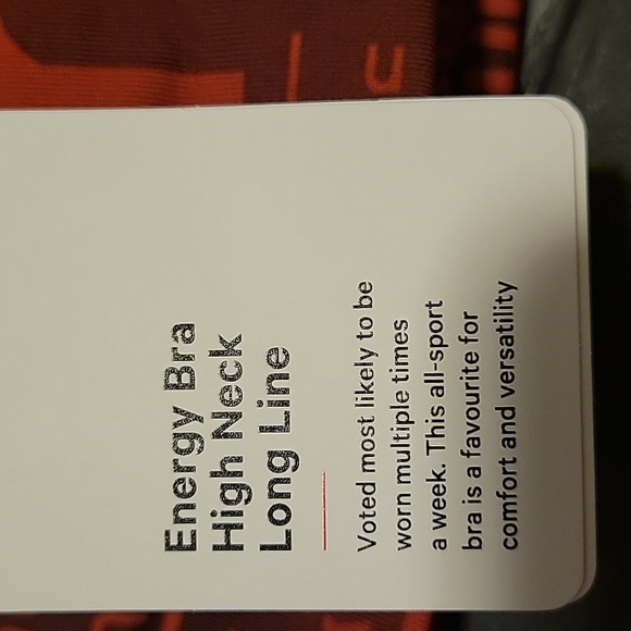 Lululemon Energy Bra, High Neck, Long Line,Sz. 8, Ombre Red Multi print, NWT - Picture 8 of 13